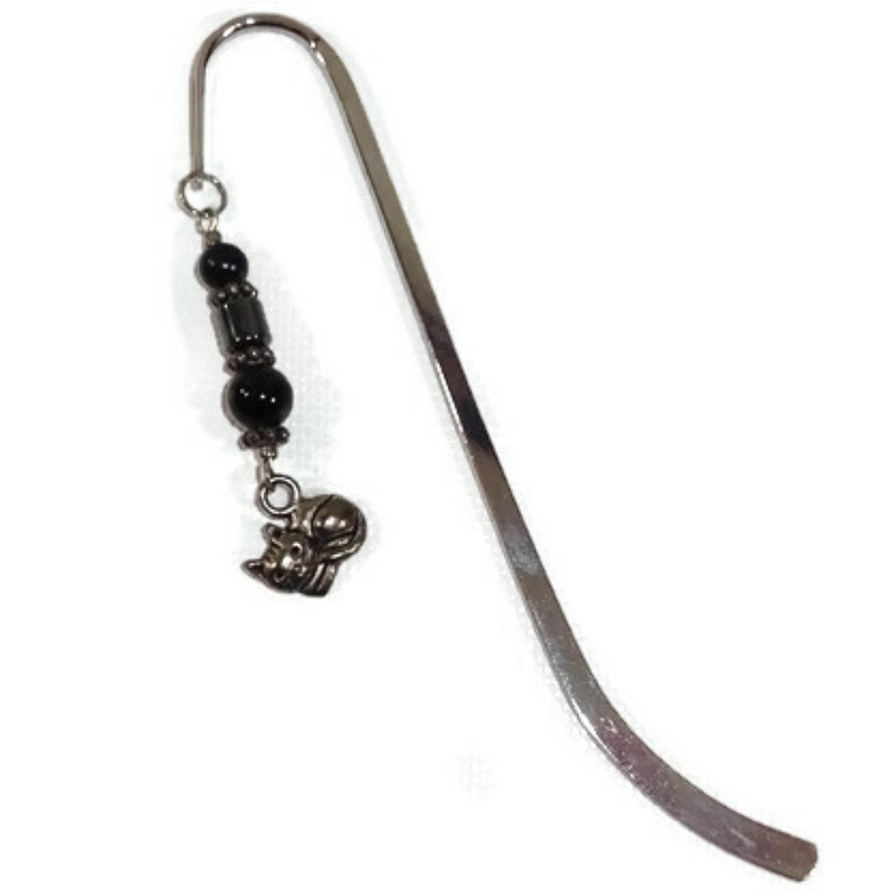 Shepherd Hook Beaded Charm Bookmark Handmade #05